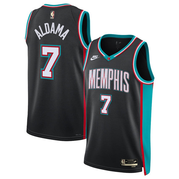 Santi Aldama Memphis Grizzlies black Classic jersey