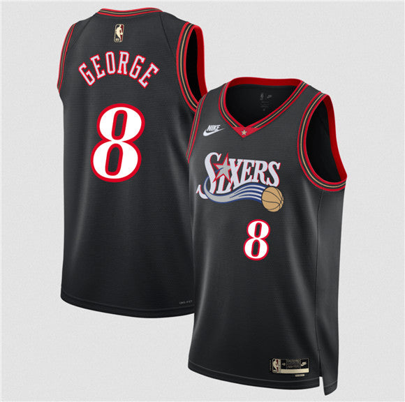 Paul George Philadelphia 76ers black Classic jersey