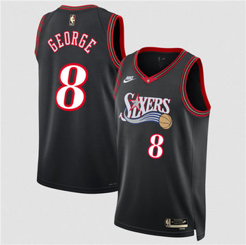 Paul George Philadelphia 76ers black Classic jersey