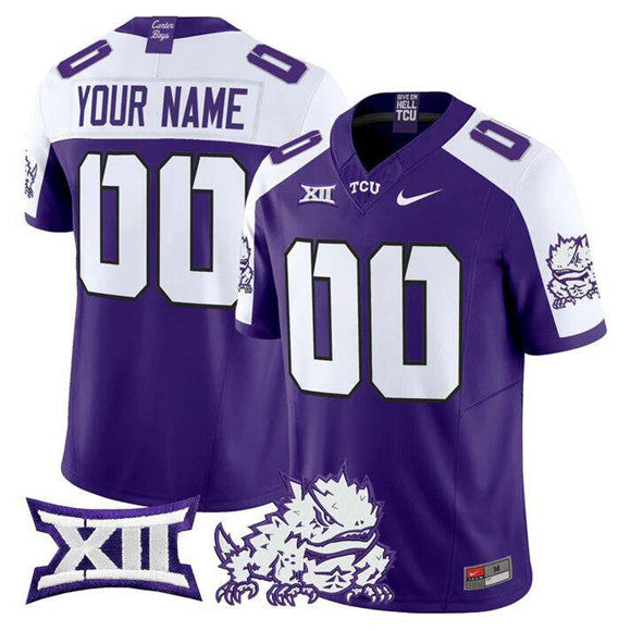 Custom TCU Horned Frogs purple Vapor jersey