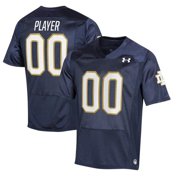 Custom Notre Dame Fighting Irish navy jersey