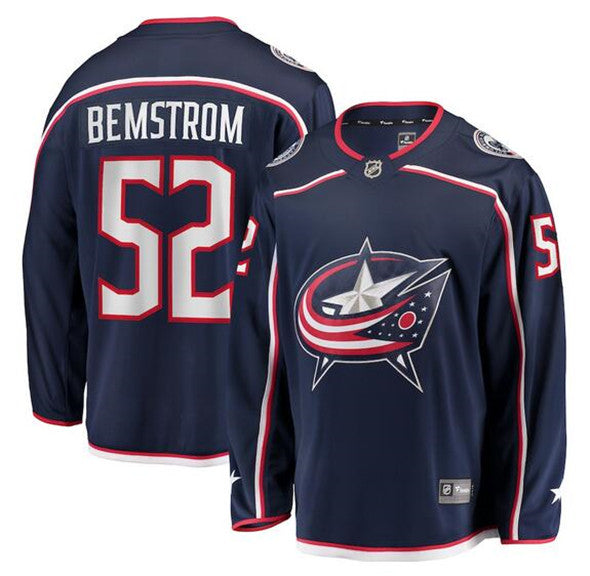 Emil Bemstrom Columbus Blue Jackets navy jersey