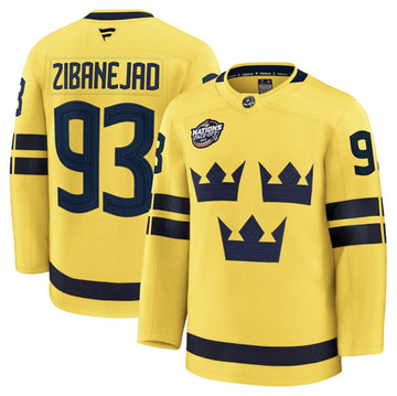 Mika Zibanejad Team Sweden yellow jersey