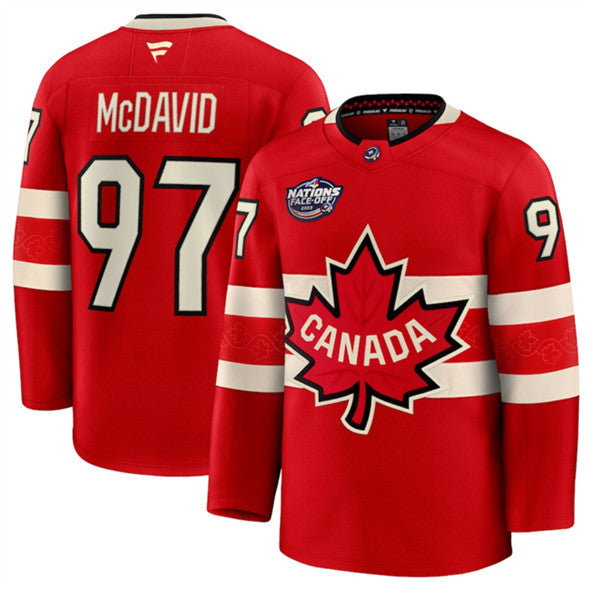 Connor McDavid Team Canada red jersey