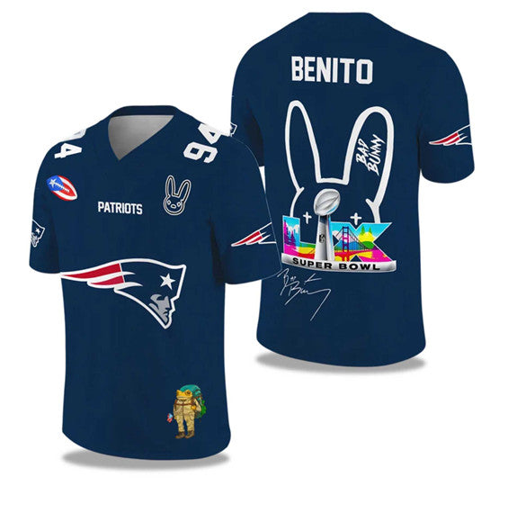 New England Patriots navy jersey