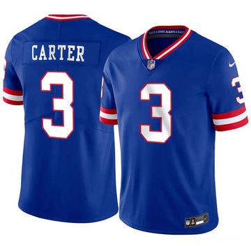 Abdul Carter New York Giants blue Vapor jersey