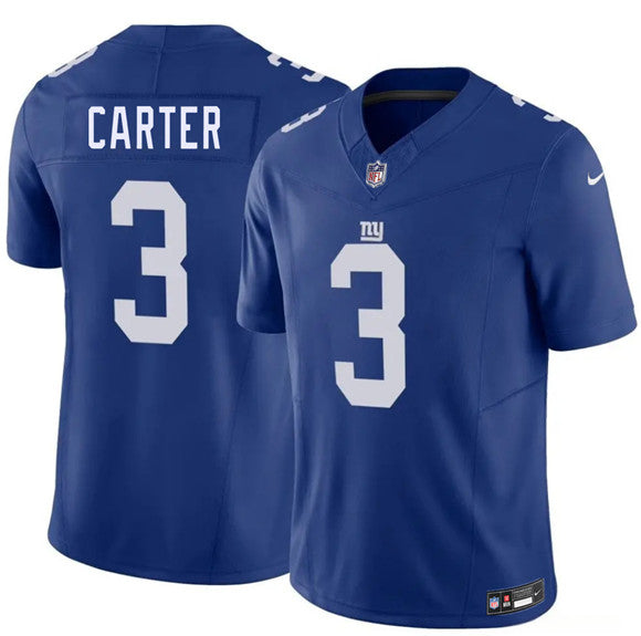 Abdul Carter New York Giants blue Vapor jersey