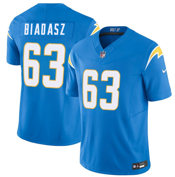 Tyler Biadasz Los Angeles Chargers blue Vapor jersey