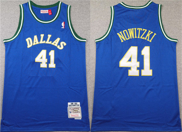 Dirk Nowitzki Dallas Mavericks blue jersey