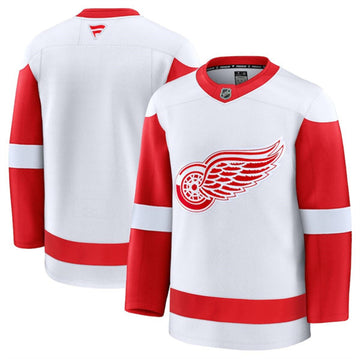 Custom Detroit Red Wings white Away jersey