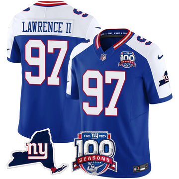 Dexter Lawrence II New York Giants royal Vapor jersey