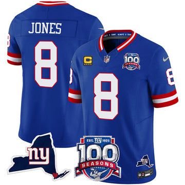Daniel Jones New York Giants royal Vapor jersey