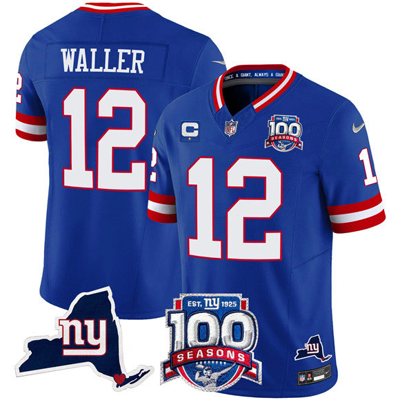 Brian Burns New York Giants royal Vapor jersey