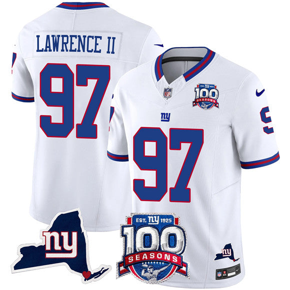 Dexter Lawrence II New York Giants white Vapor jersey