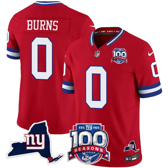 Brian Burns New York Giants red Vapor jersey