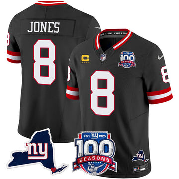 Daniel Jones New York Giants black Vapor jersey