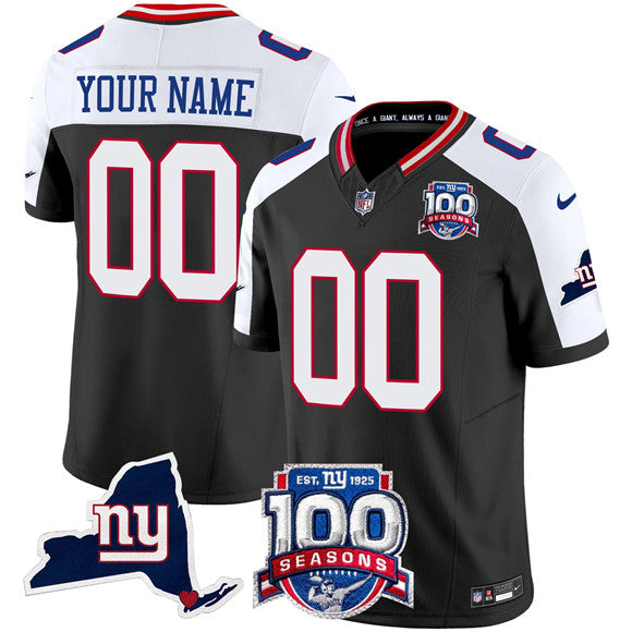 Custom New York Giants black Vapor jersey