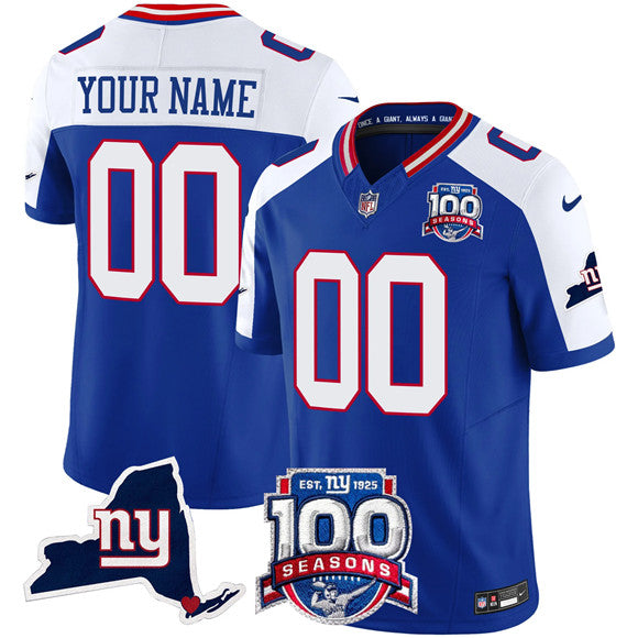 Custom New York Giants royal Vapor jersey
