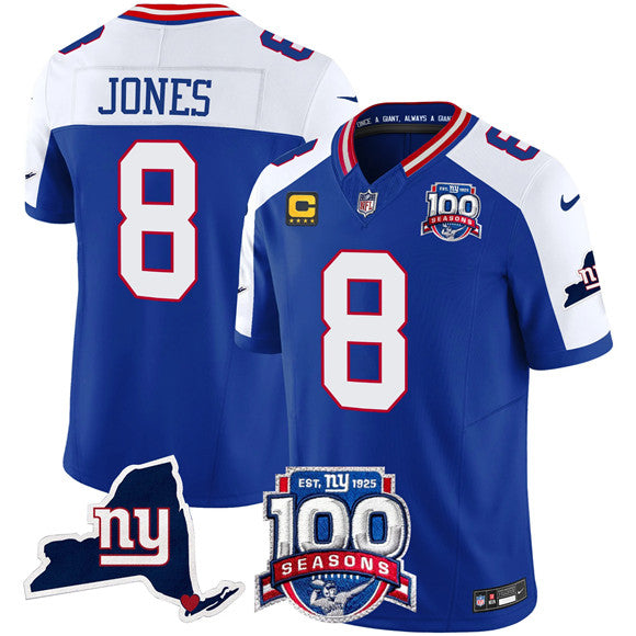 Daniel Jones New York Giants royal Vapor jersey