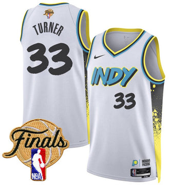 Myles Turner Indiana Pacers white City Edition jersey