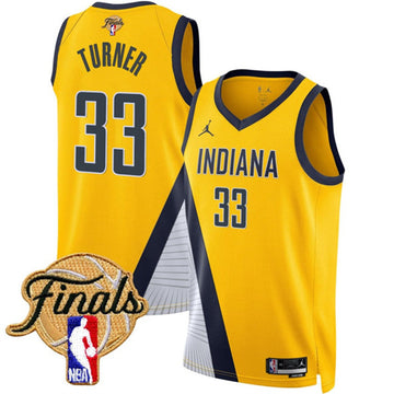 Myles Turner Indiana Pacers yellow jersey