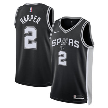 Dylan Harper San Antonio Spurs black jersey