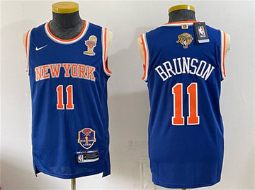 Jalen Brunson New York Knicks blue jersey