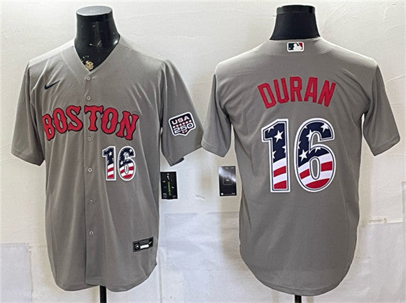 Jarren Duran Boston Red Sox gray Home jersey