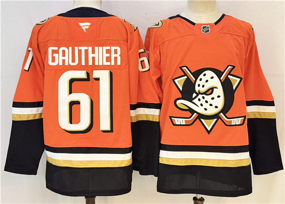 Cutter Gauthier Anaheim Ducks orange Home jersey