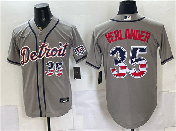 Justin Verlander Detroit Tigers gray jersey