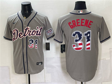 Riley Greene Detroit Tigers gray jersey