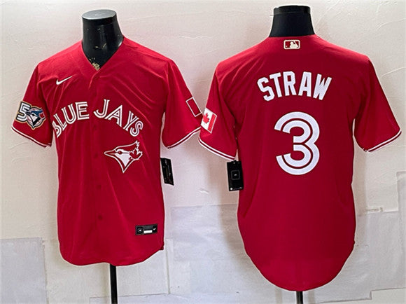 Myles Straw Toronto Blue Jays red jersey