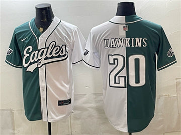 Brian Dawkins Philadelphia Eagles green Split jersey
