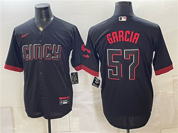 Julian Garcia Cincinnati Reds black City Connect jersey