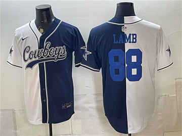 CeeDee Lamb Dallas Cowboys white Split jersey