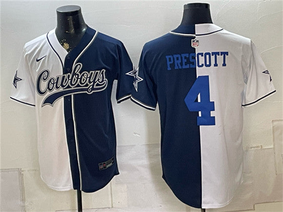Dak Prescott Dallas Cowboys white Split jersey