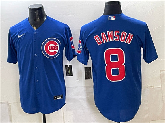 Andre Dawson Chicago Cubs royal jersey