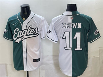 A.J. Brown Philadelphia Eagles green Split jersey