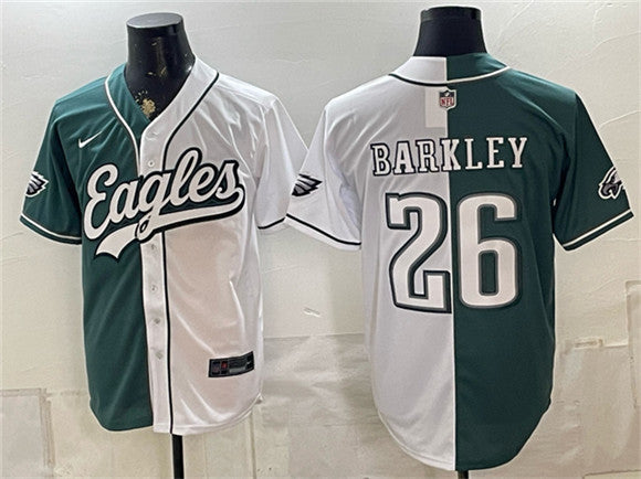 Saquon Barkley Philadelphia Eagles green Split jersey