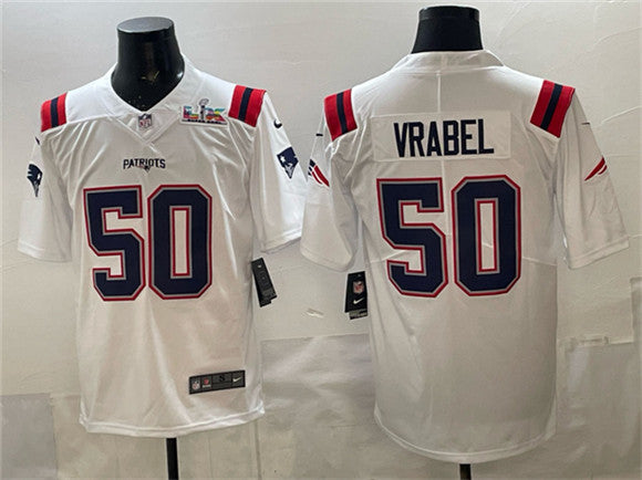Mike Vrabel New England Patriots white Vapor jersey