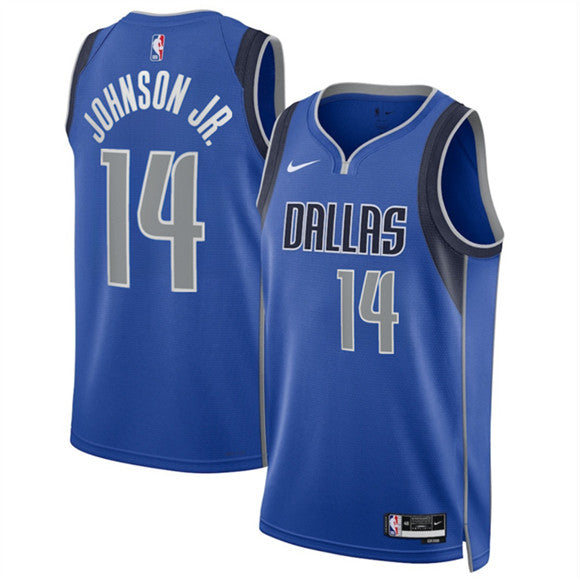 Morez Johnson Jr Dallas Mavericks blue jersey