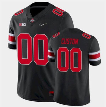 Custom Ohio State Buckeyes black Vapor jersey