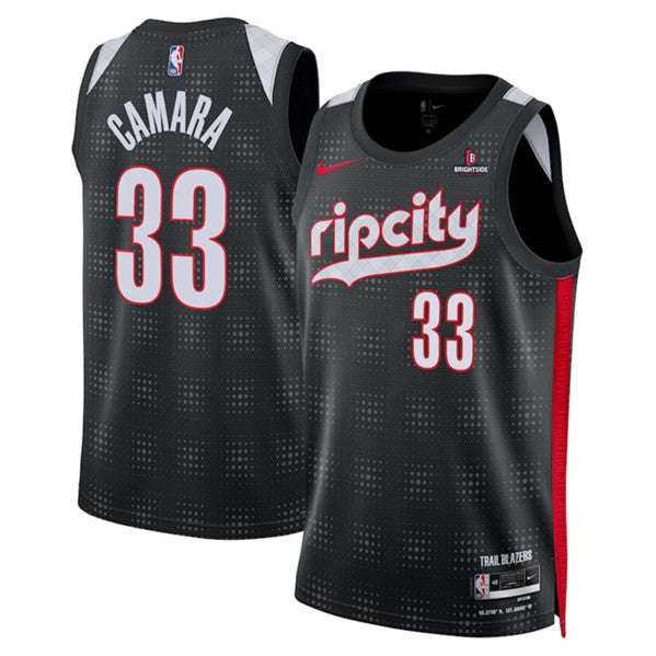 Toumani Camara Portland Trail Blazers black City Edition jersey