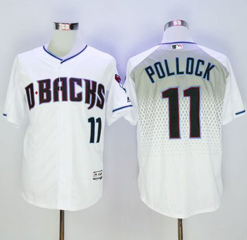 A J Pollock White-Capri New Arizona Diamondbacks jersey