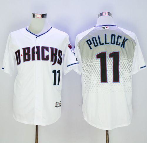 A J Pollock White-Capri New Arizona Diamondbacks jersey