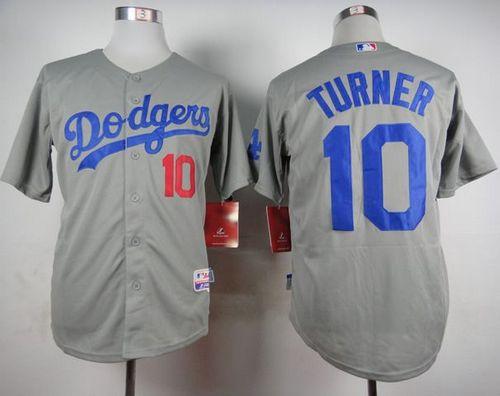 Justin Turner Los Angeles Dodgers grey jersey