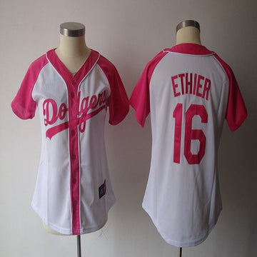 Andre Ethier Los Angeles Dodgers white-pink Fashion jersey