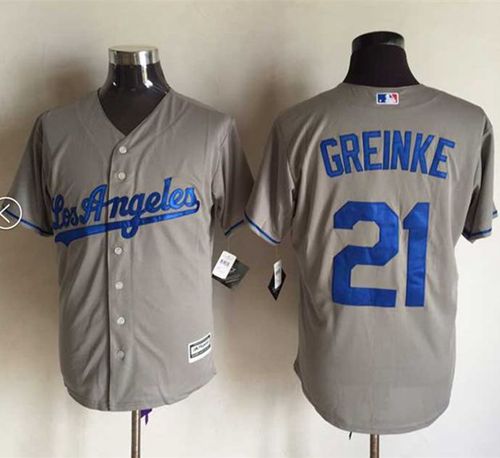Zack Greinke Los Angeles Dodgers grey jersey