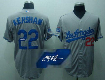 Clayton Kershaw Los Angeles Dodgers grey jersey