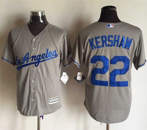 Clayton Kershaw Los Angeles Dodgers grey jersey